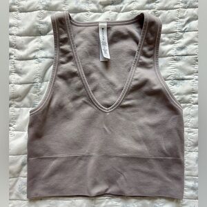 Athelta Ribbed V-Neck Tank Top